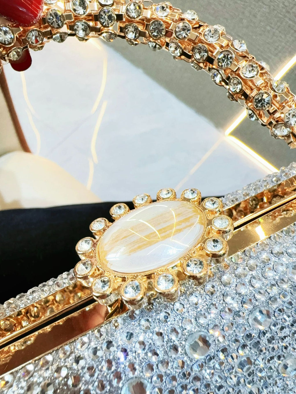 New Foreign Trade Exquisite Evening Bag Diamond Clutch Bag Women's Cheongsam Bag Celebrity Banquet Handbag Rhinestone