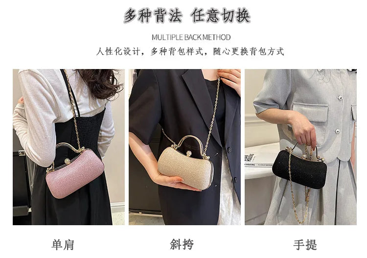 New Fashion Chain Handbags Dinner Banquet Bags Shoulder Luxury Unique Evening Handbags Party Clutch Vintage Underarm Bag Satchel