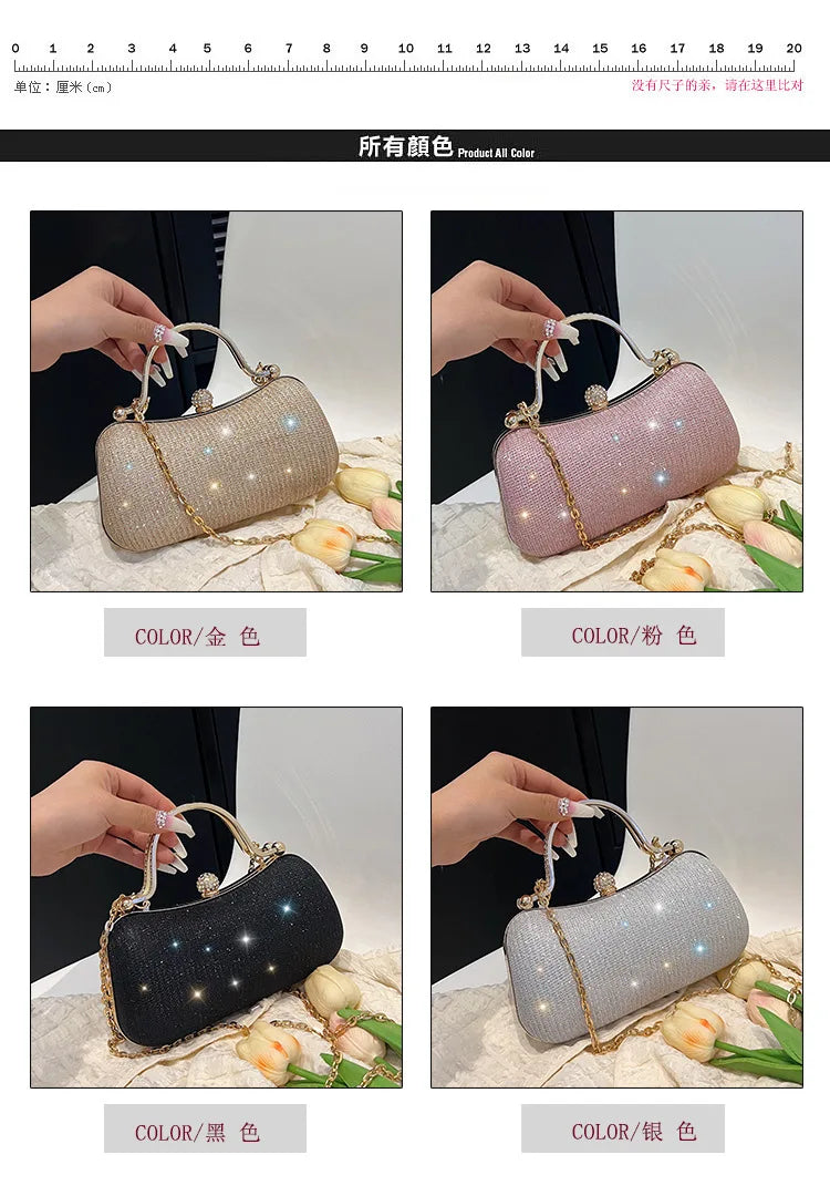 New Fashion Chain Handbags Dinner Banquet Bags Shoulder Luxury Unique Evening Handbags Party Clutch Vintage Underarm Bag Satchel
