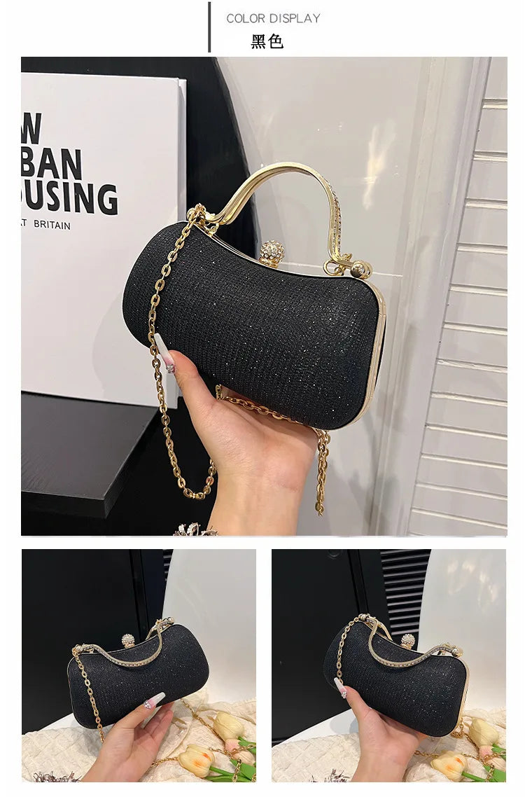 New Fashion Chain Handbags Dinner Banquet Bags Shoulder Luxury Unique Evening Handbags Party Clutch Vintage Underarm Bag Satchel
