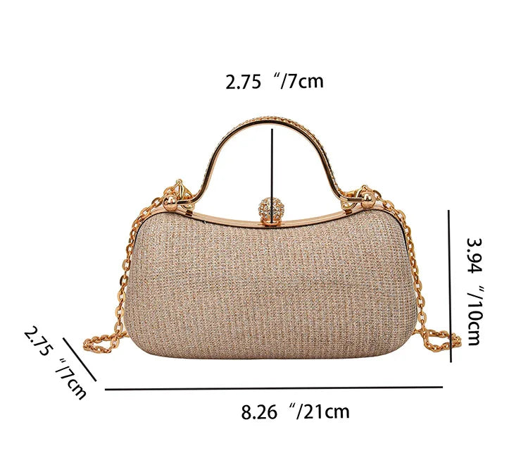 New Fashion Chain Handbags Dinner Banquet Bags Shoulder Luxury Unique Evening Handbags Party Clutch Vintage Underarm Bag Satchel