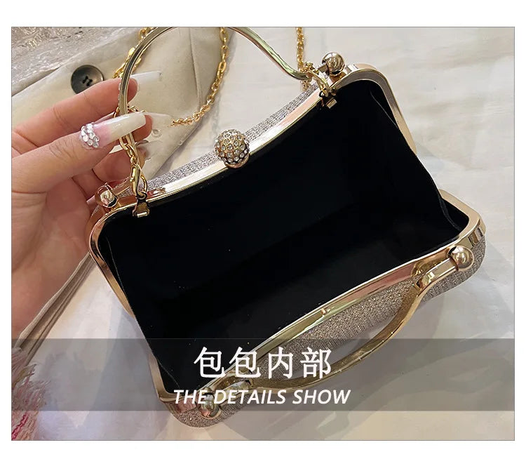 New Fashion Chain Handbags Dinner Banquet Bags Shoulder Luxury Unique Evening Handbags Party Clutch Vintage Underarm Bag Satchel