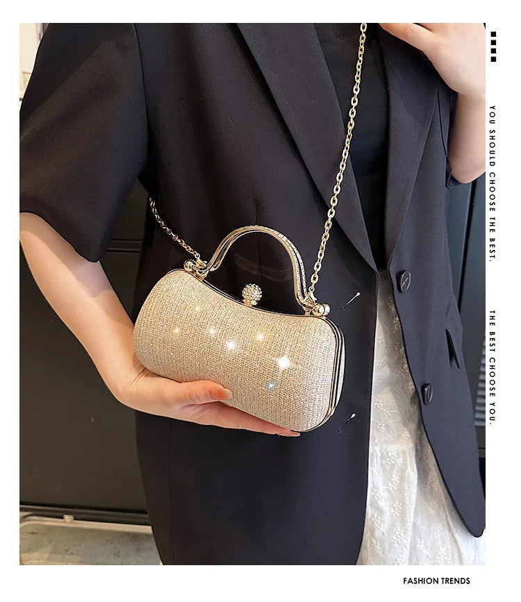 New Fashion Chain Handbags Dinner Banquet Bags Shoulder Luxury Unique Evening Handbags Party Clutch Vintage Underarm Bag Satchel