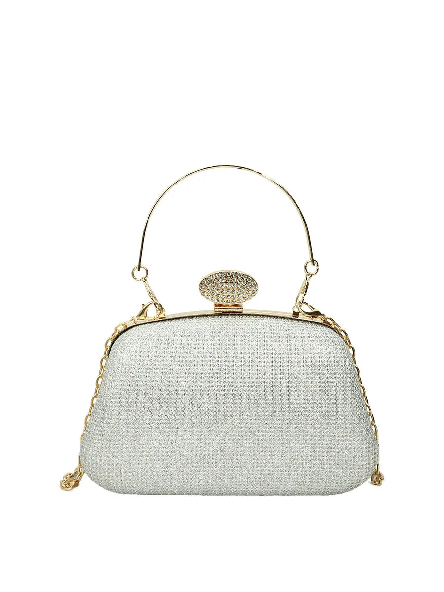 Chain Evening Bag Dinner Shoulder Bag for Women Handbag - Fashion Crossbody Bags Vintage Elegant Rhinestones Clutch Bag 2025 New