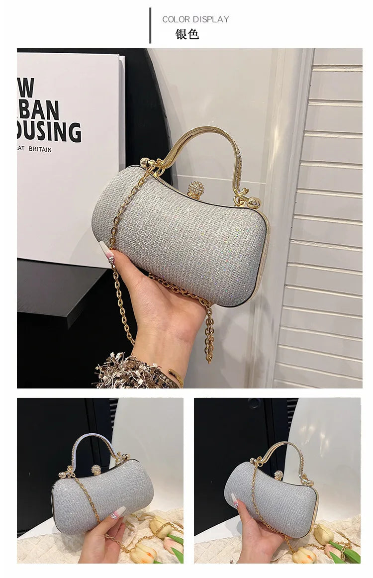 New Fashion Chain Handbags Dinner Banquet Bags Shoulder Luxury Unique Evening Handbags Party Clutch Vintage Underarm Bag Satchel