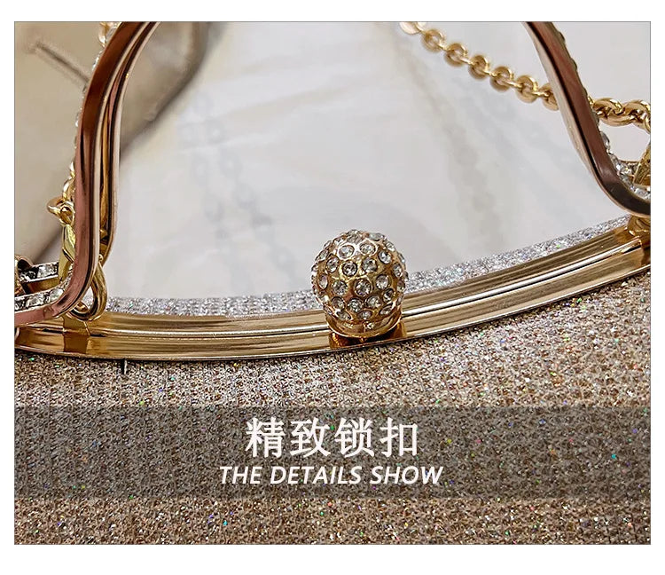 New Fashion Chain Handbags Dinner Banquet Bags Shoulder Luxury Unique Evening Handbags Party Clutch Vintage Underarm Bag Satchel
