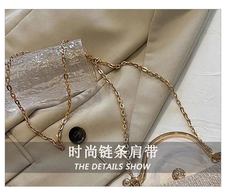 New Fashion Chain Handbags Dinner Banquet Bags Shoulder Luxury Unique Evening Handbags Party Clutch Vintage Underarm Bag Satchel