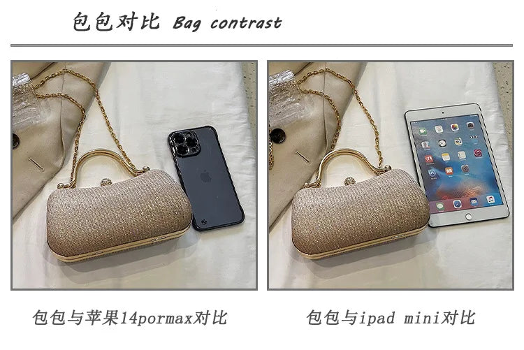 New Fashion Chain Handbags Dinner Banquet Bags Shoulder Luxury Unique Evening Handbags Party Clutch Vintage Underarm Bag Satchel