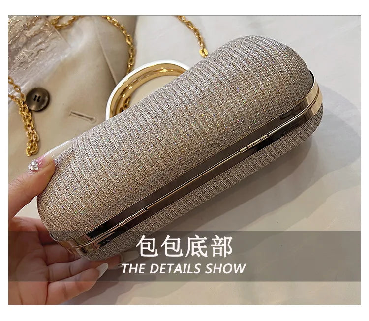 New Fashion Chain Handbags Dinner Banquet Bags Shoulder Luxury Unique Evening Handbags Party Clutch Vintage Underarm Bag Satchel