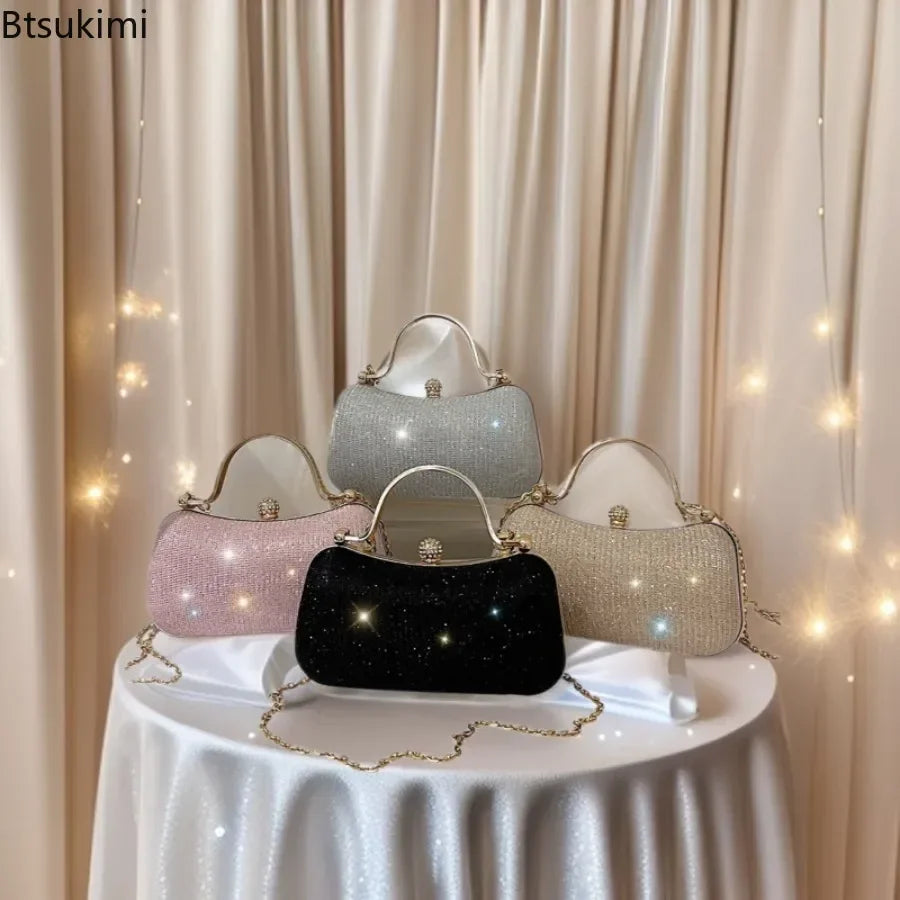 New Fashion Chain Handbags Dinner Banquet Bags Shoulder Luxury Unique Evening Handbags Party Clutch Vintage Underarm Bag Satchel